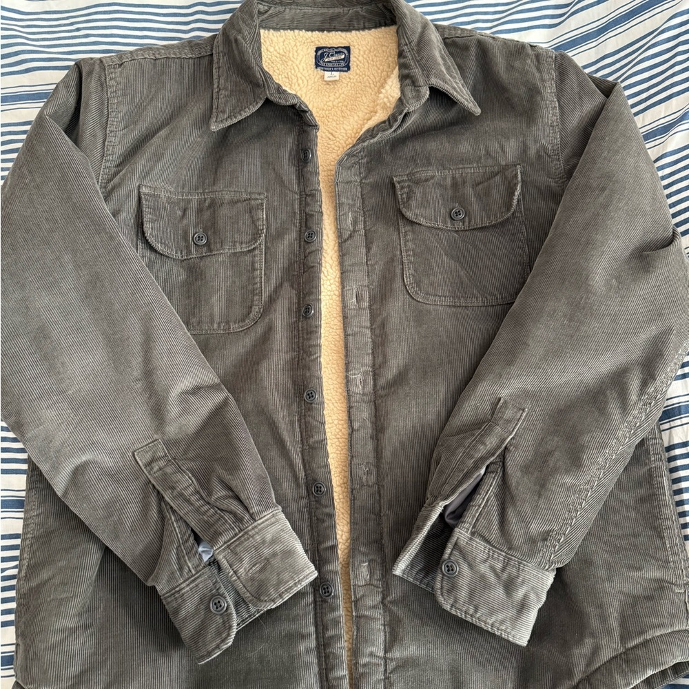 J. Crew Men's Gray Corduroy Shirt Jacket